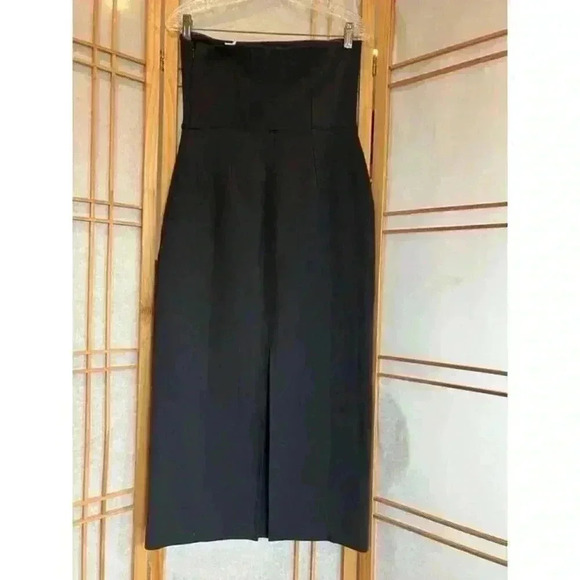 NWT Everlane The Dream Strapless Dress Black Midi Organic Cotton Bodycon Medium - Picture 7 of 12